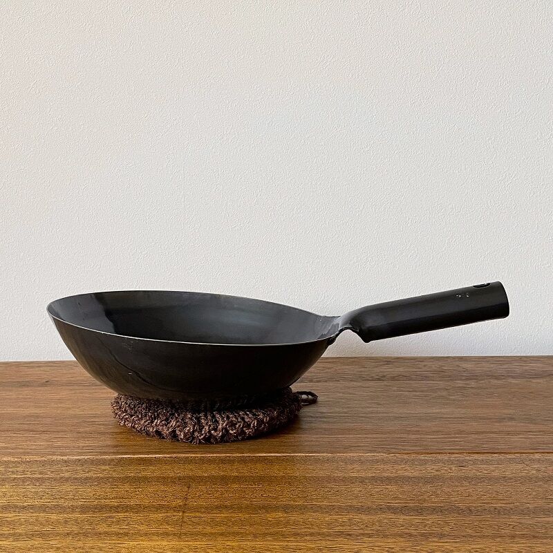 山田工業所 鉄打出片手 中華鍋 27㎝ 山田工業所 鉄 打出木