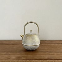 空間鋳造 鉄急須 Egg 中 Champagne（白金色）