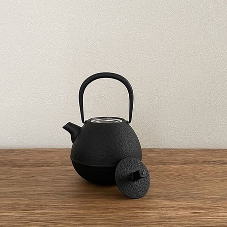 空間鋳造 鉄急須 Egg 中 PureBlack