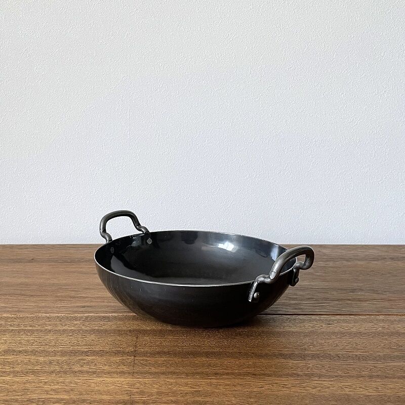 釜浅商店 打ち出し揚げ鍋 24cm 山田工業所 中華鍋 山田工業所 打出し揚げ鍋24cm（1.6mm） | YAOCA（やおか）日日の道具