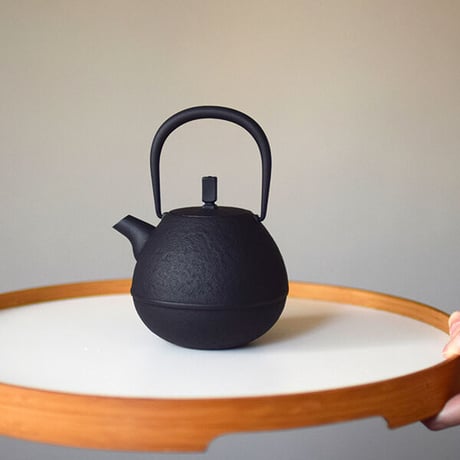 空間鋳造 鉄急須 Egg 中 PureBlack