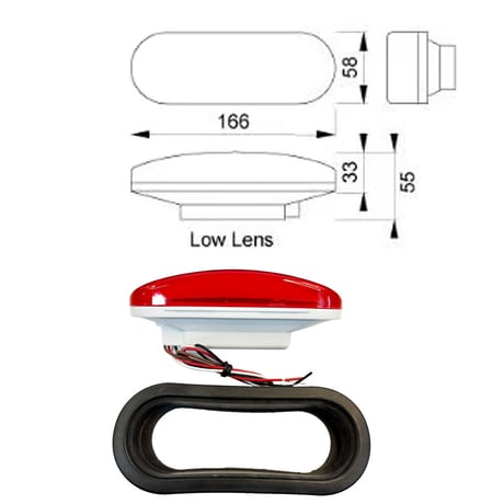 LEDオーバルライト　グロメット付属　※フラッシュ機能有無選択式　SH11017 / VS-L70