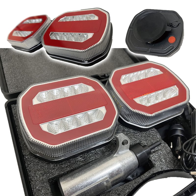 当時物　レフライト　未使用3個セット　オレンジ1 グリーン2 単品注文での代引き不可】 充電式 LEDワイヤレステールライト ワーク
