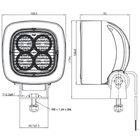 C2-126P　LEDワークランプ　4灯　ワークライト　LED作業灯　強力　フォークリフト用品