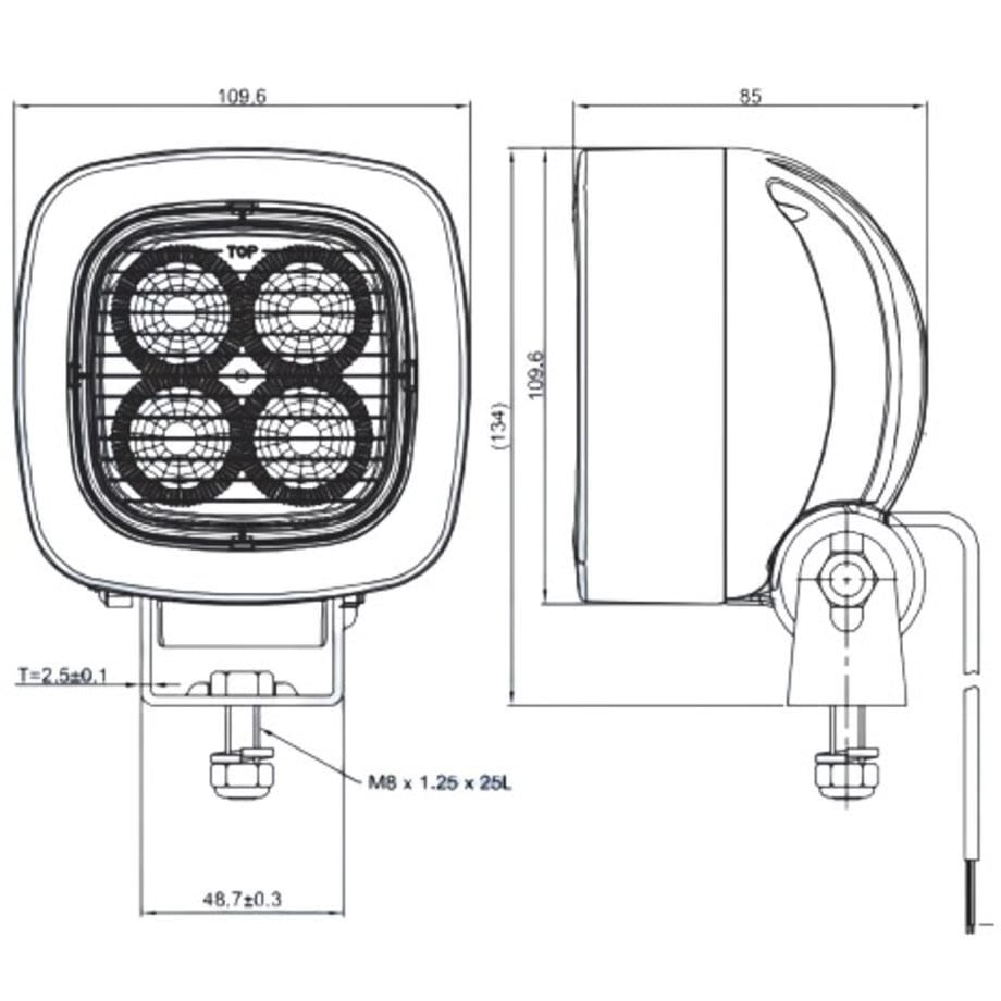 C2-126P LEDワークランプ 4灯 ワークライト LED作業灯 強力