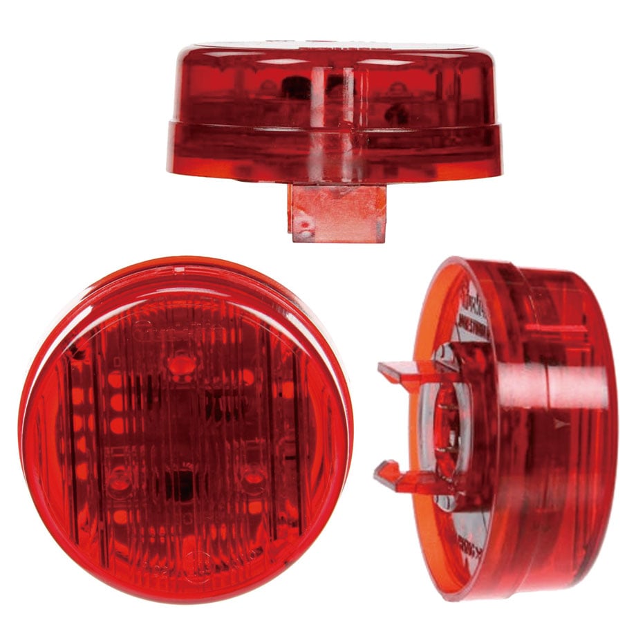 2インチ LEDラウンドクリアランスライト グロメット付属 プラグ 赤・黄