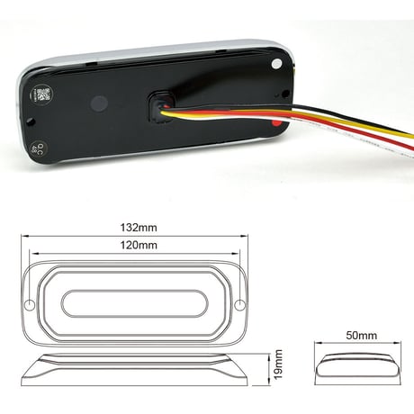 HB6　ワーニングライト　LEDライト　強力　クリアランスランプ　マーカー　ポジションランプ　メッキカバー　赤／白