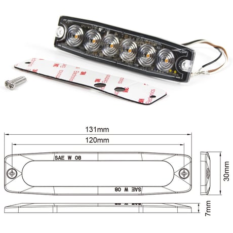 フラッシャー　LP6　LED PAD　フロントグリル　グリル灯　警告灯　フロント用ライト