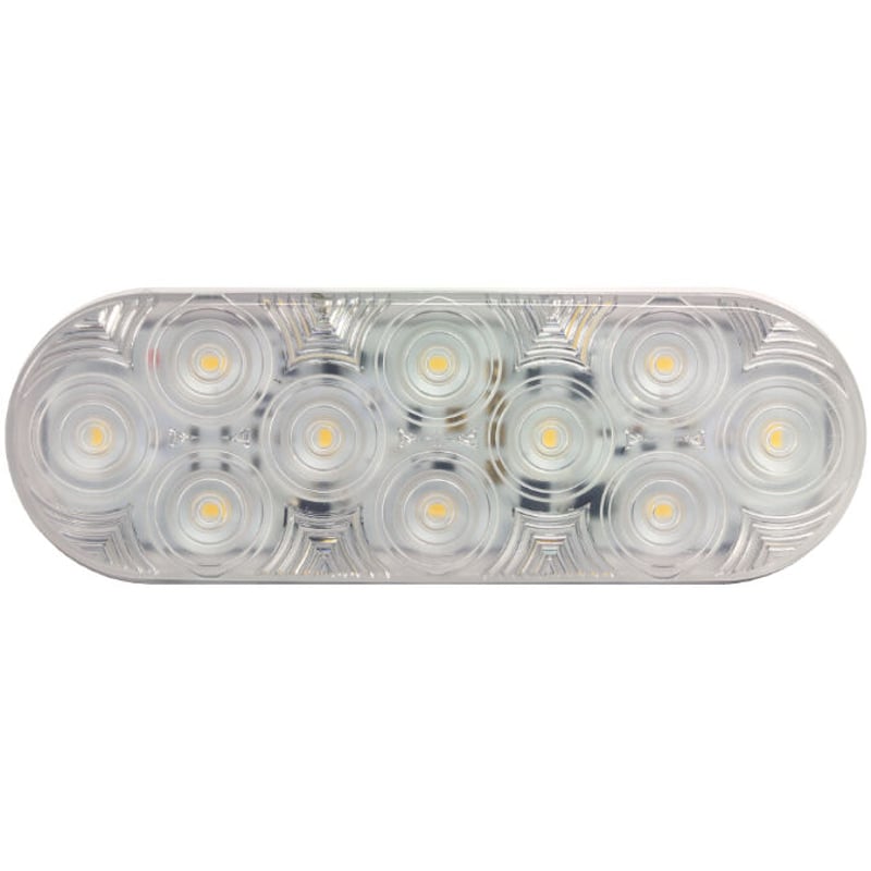 Eマーク認定品 LEDオーバルランプ 赤単色/黄単色/白単色