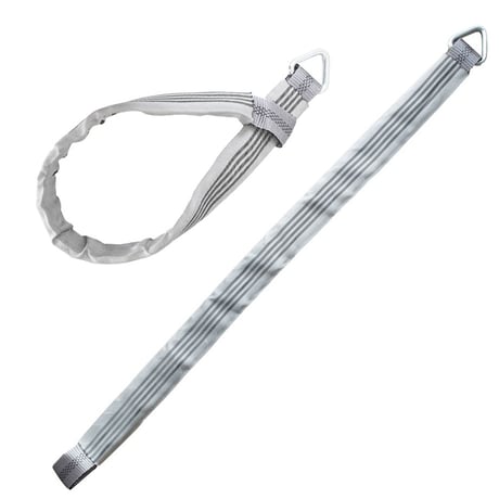 HEF5TT-1.1　スリングベルト　50mm×1M　カバー付き　固縛用品　ベルトスリング　牽引　運搬