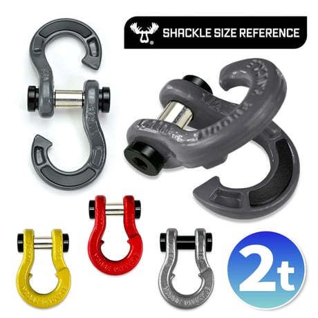 1/2インチ 2トン スプリットシャックル　ムース ナックル オフロード　B'oh　シャックル　スリングやワイヤーをかけやすい