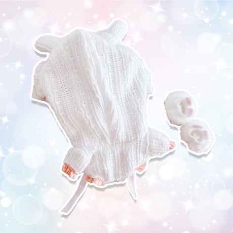 ぬいぐるみ用うさ耳着ぐるみ・うさ耳シューズセット【10~15cm用】【推し活グッズ】
