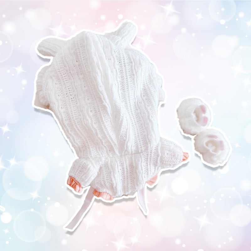 ぬいぐるみ用うさ耳着ぐるみ・うさ耳シューズセット【10~15cm用 ぬいぐるみ用うさ耳着ぐるみ・うさ耳シューズセット【10~15cm用