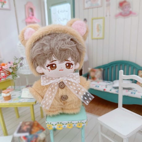ぬい服【くま耳帽子&着ぐるみセット】10~15cm用/くま【推し活グッズ】