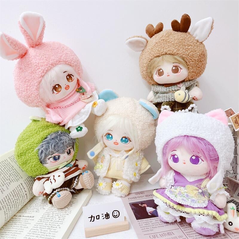 ぬい服】ぬいぐるみ用もこもこボア着ぐるみキャップ【20cm用】【推し活