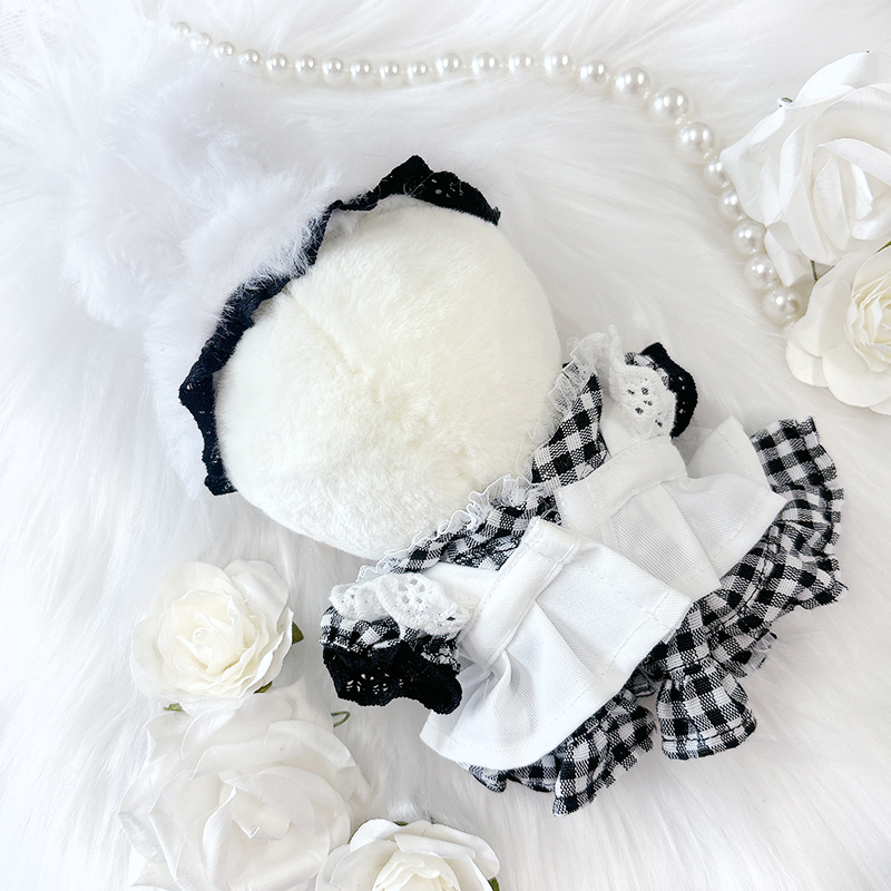 ぬい服】ぬいぐるみ用ギンガムチェックワンピース&うさ耳ヘッド ぬい服】ぬいぐるみ用ギンガムチェックワンピース&うさ耳ヘッド
