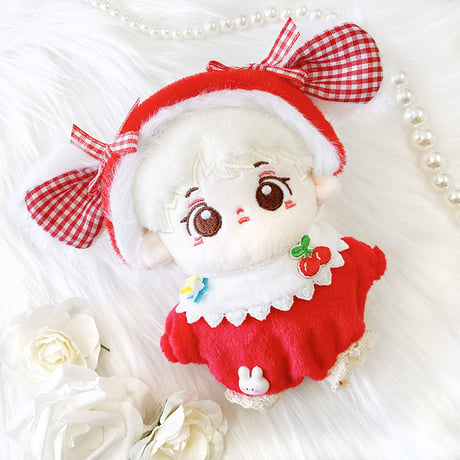 【ぬい服】ぬいぐるみ着ぐるみ＆垂れ耳付き ヘッドドレスセット10~15cm用【推し活グッズ】