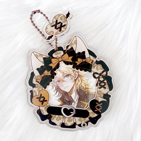【G.triGerオリジナル 推し活グッズ】缶バッジ用アクリルフレーム 【ヒョウ柄】58mm用