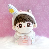 10~15cmぬい用 ぬいぐるみ用着ぐるみ【ケーキ】 ( シャツ・エプロン・ヘッドドレスセット )