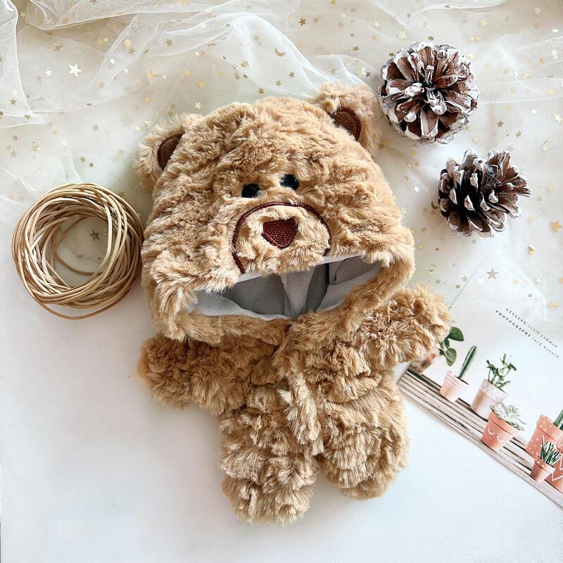 ぬい服】ぬいぐるみ用もこもこ着ぐるみ 20cm用 くま【推し活グッズ
