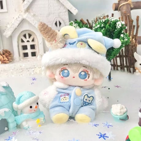 【ぬい服】ぬいぐるみ用もこもこくま耳パジャマ(10cm用)【推し活グッズ】
