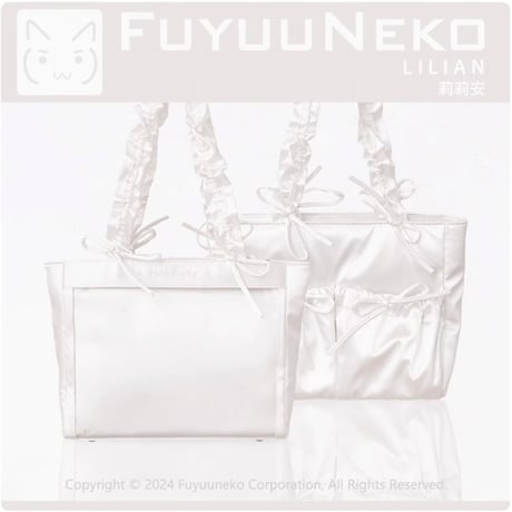 【FUYUUNEKO】二連ぬいポーチ付きサテン痛バッグ milk dolly【推し活グッズ】