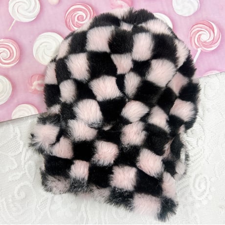 【ぬい服】ぬいぐるみ用着ぐるみ(チェック柄)/15~20cm用 もこもこ