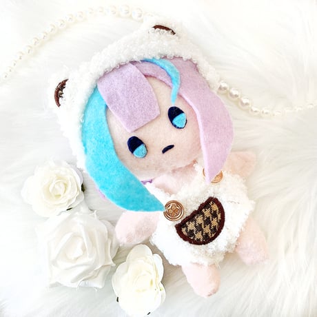 【ぬい服】くま耳ヘッドバンド&サロペットセット 10~15cmぬいぐるみ用【推し活グッズ】