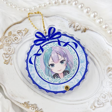 【G.triGerオリジナル 推し活グッズ】缶バッジ用アクリルフレーム【花柄】57mm 缶バッジ用