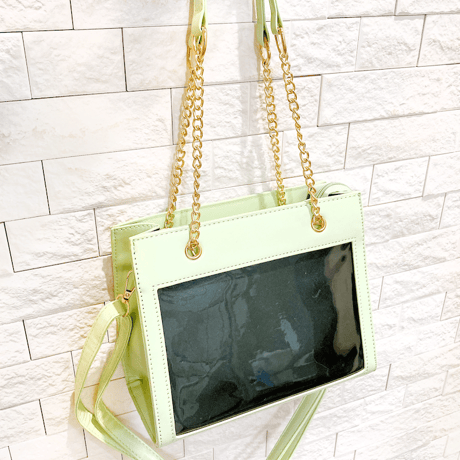 フェイクレザースクエア痛バッグ