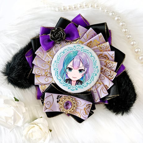 【G.triGerオリジナル 推し活グッズ】垂れ耳付きロゼット【缶バッジ 痛ロゼット】