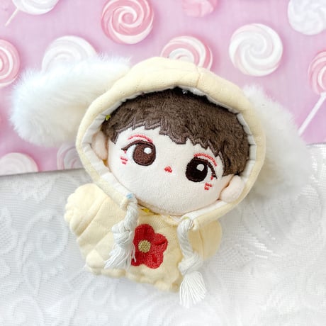 【ぬい服】ぬいぐるみ用うさ耳パーカー(10cm用)