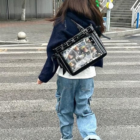 【soda薄荷茶】ベルト付きフェイクレザーキルティング痛バッグ【推し活グッズ】