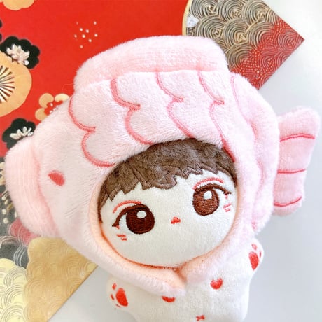 【ぬい服】ぬいぐるみ用着ぐるみキャップ 【たい焼き】10cm用【推し活グッズ】