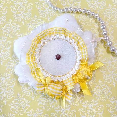 推し活グッズ ふわふわ猫耳キャンディーロゼット【缶バッジ 痛ロゼット】