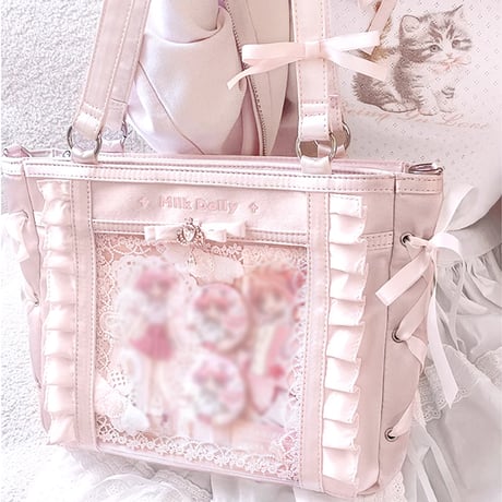 【FUYUUNEKO】チャーム付きフリル痛バッグ milk dolly【推し活グッズ】