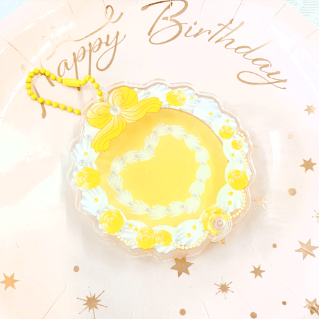 【G.triGerオリジナル 推し活グッズ】アクリル缶バッジケース(ケーキ)【58mm缶バッジ・アクスタ用】