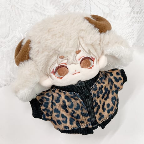【ぬい服】ヒョウ柄ジャケット　10cmぬいぐるみ用