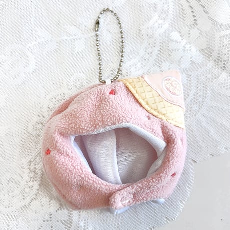 【ぬい服】アイスクリーム型着ぐるみキャップ 10cm用