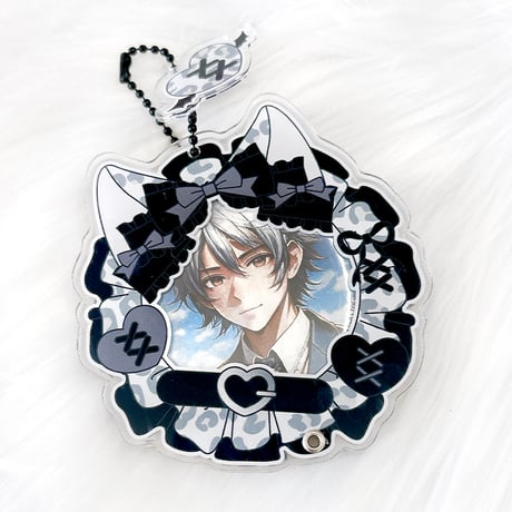 【G.triGerオリジナル 推し活グッズ】缶バッジ用アクリルフレーム 【ヒョウ柄】58mm用