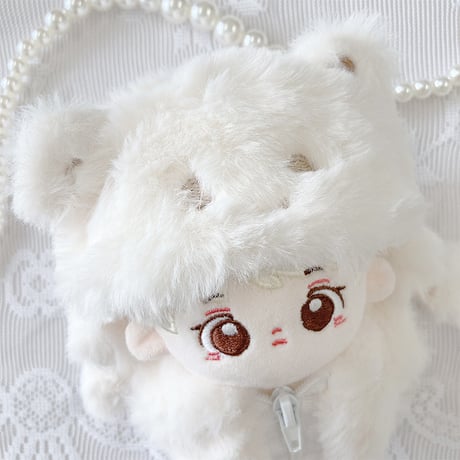 【ぬい服】ぬいぐるみ用もこもこくま着ぐるみ　10cm用【推し活グッズ】