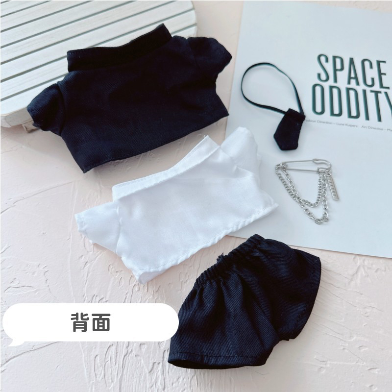 ちびぬいスーツ　オーダー　ブラックスーツ5点セット ぬい服】 ぬいぐるみ用スーツ【シャツ・ ジャケット・パンツ・ネクタイ