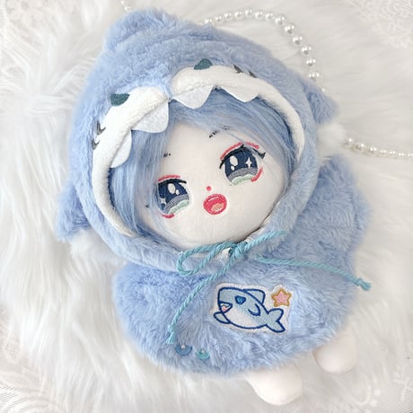 【ぬい服】ぬいぐるみ用ポンチョ (20cm 用 )【サメ・アザラシ】【推し活グッズ】