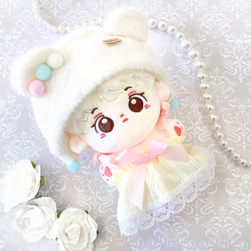 10cmぬい用 くま耳付き帽子｜ふわふわぬい服｜ぬいぐるみ用帽子