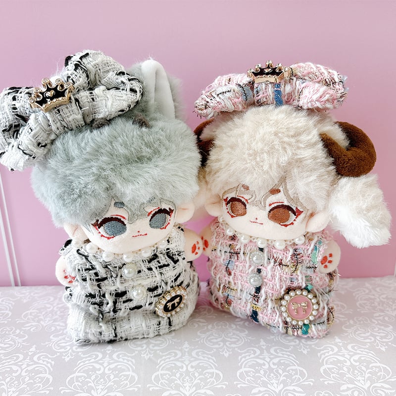 ぬい服 ツイードぬい服【ワンピース・リボン2点セット】10~15cm