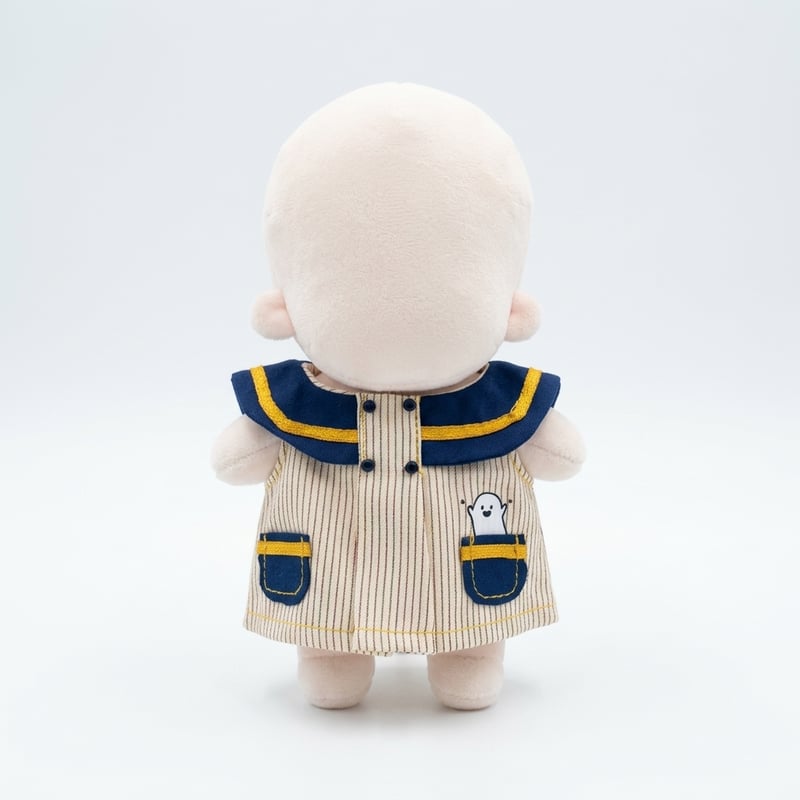 ぬい服】 おばけのストライプ柄 セーラー襟ワンピース ぬい服 | G.triGer