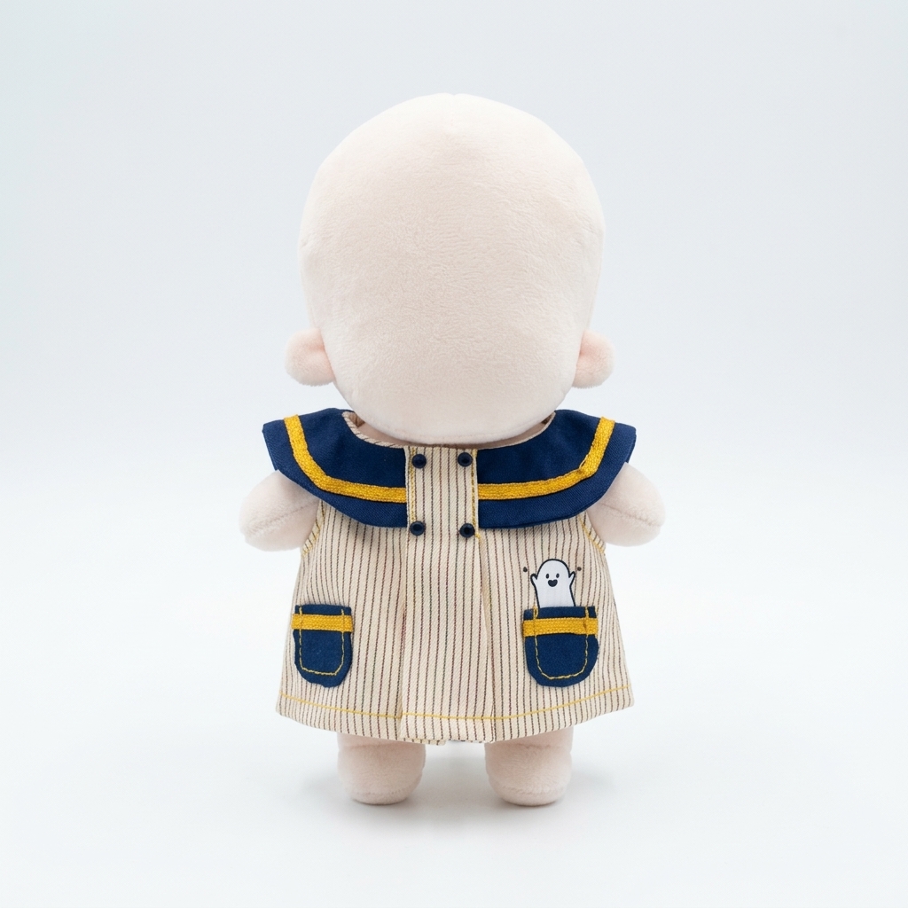 ぬい服】 おばけのストライプ柄 セーラー襟ワンピース ぬい服 | G.triGer