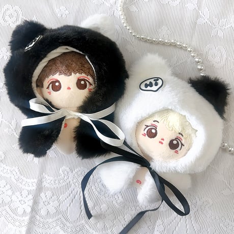 【ぬい服】ふわふわ猫ポンチョ【10~15cm用】【推し活グッズ】
