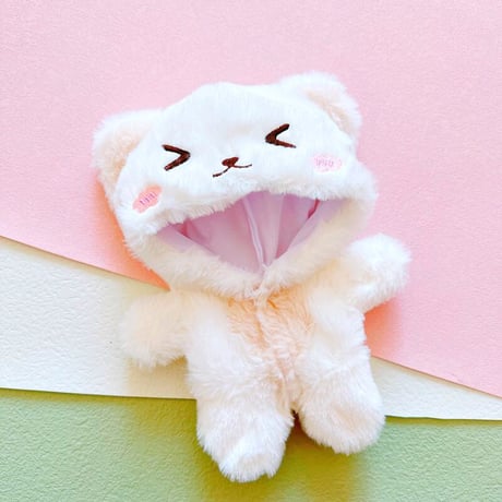 【ぬい服】ふわふわくま着ぐるみ【20cm用】【推し活グッズ】