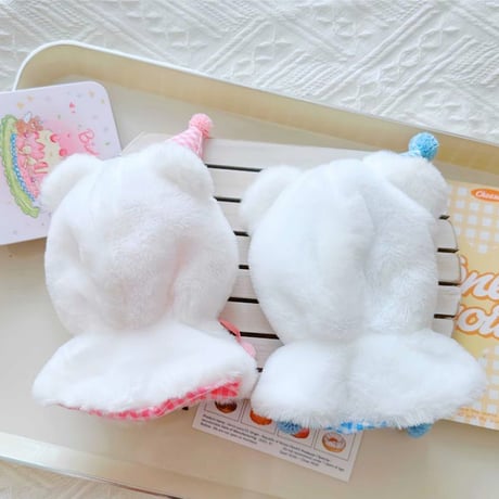 【ぬい服】 ぬいぐるみ用ふわふわくまポンチョ【10~15cm 用】【推し活グッズ】